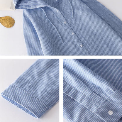 Linen Blouse with Loose Fit