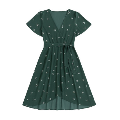 Women’s Midi Dress with Short Sleeves