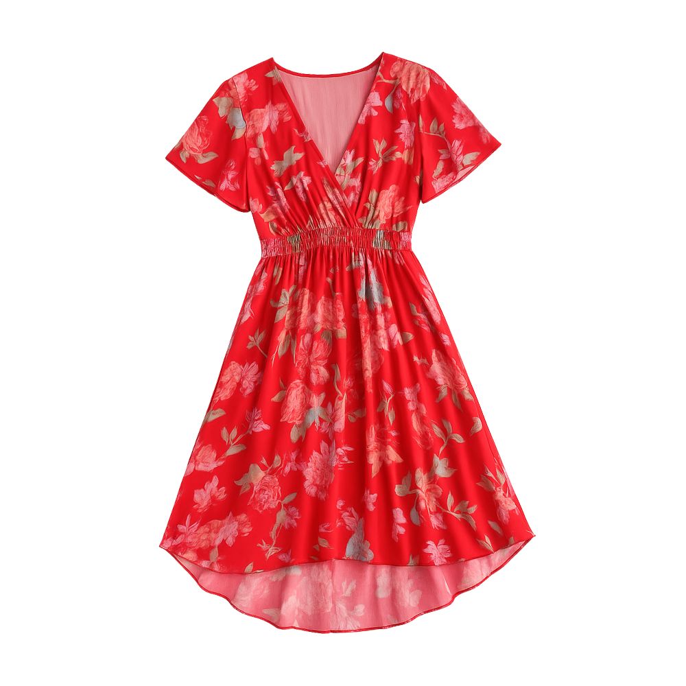 Women’s Midi Dress with Short Sleeves