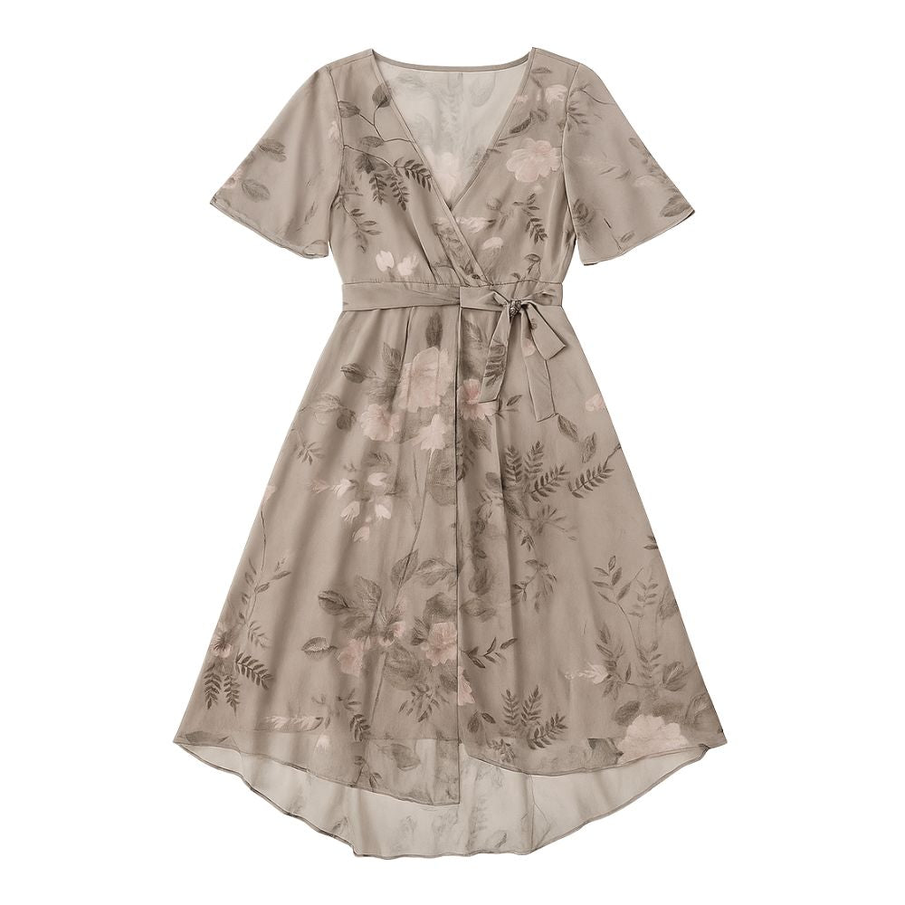 Women’s Midi Dress with Short Sleeves