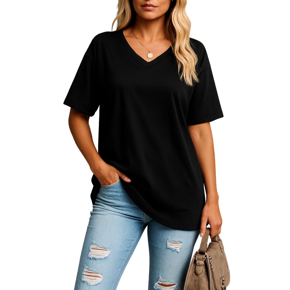 Women’s Loose-Fitting V-Neck T-Shirt