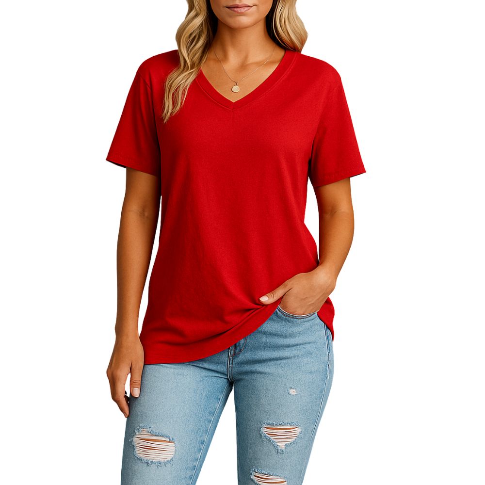 Women’s Loose-Fitting V-Neck T-Shirt