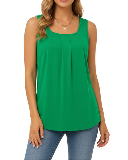 Sleeveless top with a loose cut