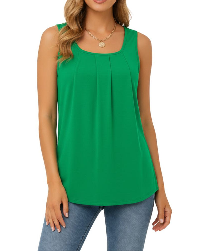 Sleeveless top with a loose cut
