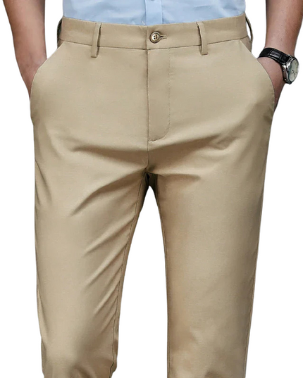 Slim straight-leg trousers with tailored design