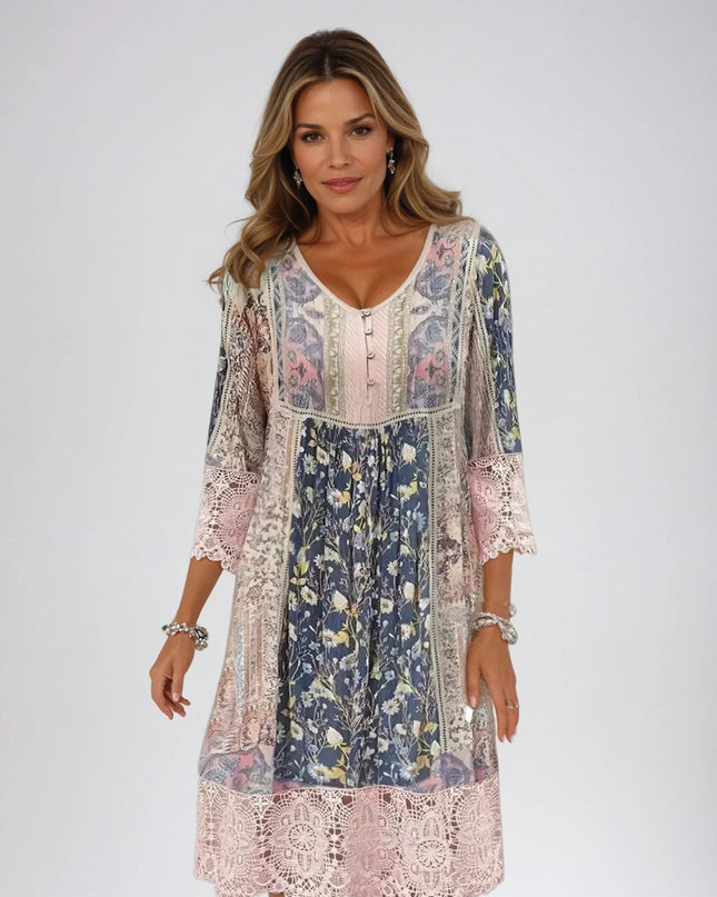 Women’s Dress with Lace Decoration