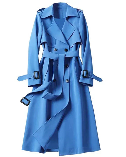 Coat with Waist Belt and Epaulettes