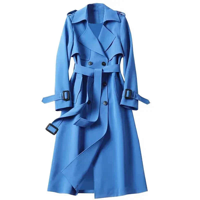 Coat with Waist Belt and Epaulettes