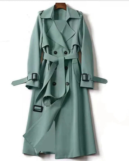 Coat with Waist Belt and Epaulettes