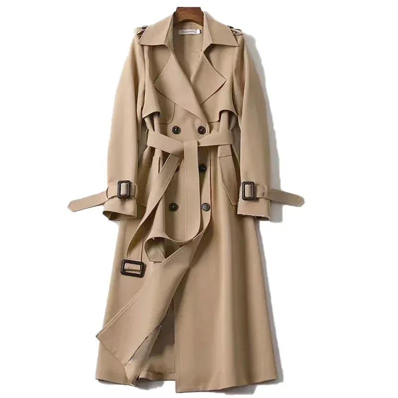 Coat with Waist Belt and Epaulettes