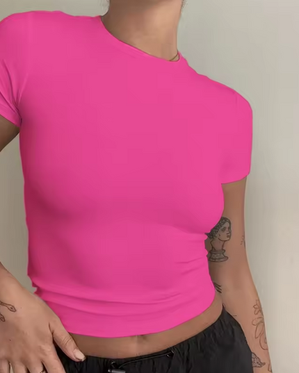Women´s Fitted short-sleeved cropped T-shirt