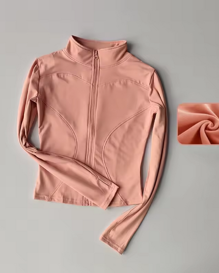 Women's high collar long sleeve top