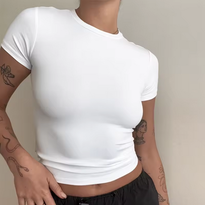 Women´s Fitted short-sleeved cropped T-shirt
