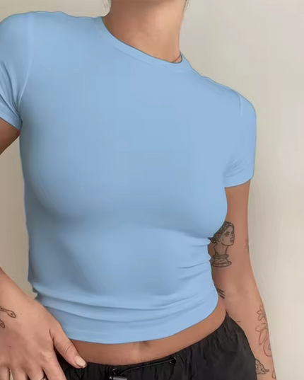 Women´s Fitted short-sleeved cropped T-shirt
